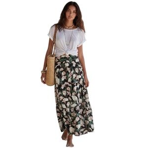 Express Tiered Floral Print Maxi Skirt Size XS